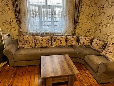 Divan və masa dəstləri: İşlənmiş, Künc divan, Qonaq otağı üçün, Açılan — 1