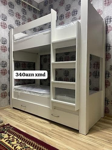 Oğlan və qız üçün, Çarpayı, Matras ilə, Siyirməli, MDF