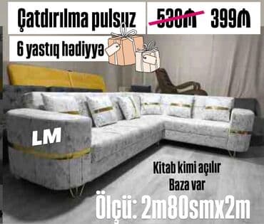 Künc divan dəsti - Ölçü: 2m80sm x 2m - Mexanizm: kitab kimi açılır lalafo.az -da Künc divan dəsti - Ölçü: 2m80sm x 2m - Mexanizm: kitab kimi açılır