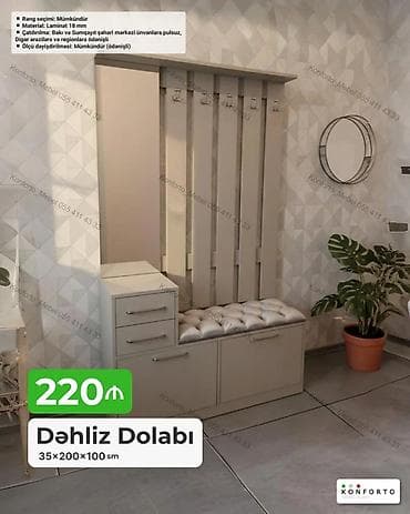 skafi: Dəhliz dolabı – giriş zonası üçün funksional və kompakt mebel həlli — 1