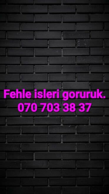 Разнорабочие: Fehle isleri goruruk. 2 ve 3 nefer oluruq ise gore. ise baxib — 1