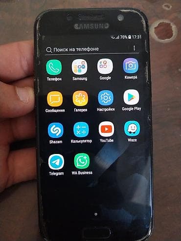 honor 9 d: Samsung Galaxy A3 2017, 16 GB, rəng - Qara, İki sim kartlı, Qırıq, Barmaq izi — 1