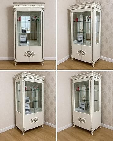 белая мебель в стиле прованс: Стеклянная витрина-шкаф — 1