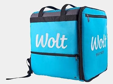 Wolt çatdırılma çantası - Rəng: mavi, “Wolt” loqolu - Tip: izotermik
