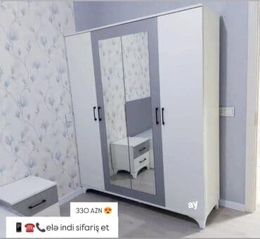 toyuq əti: Açılan, 4 qapılı Düz dolab, Şifonyer — 1