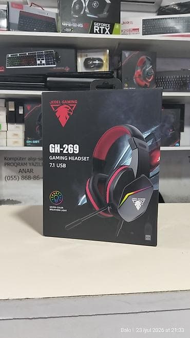ucuz noutbuklar: JEDEL-GAMING GH-269 oyun qulaqlığı Cihazlar üçün RGB ilə Mikrafon — 1