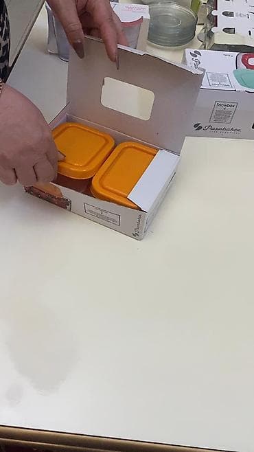 Кухонные принадлежности: Pasabahce Snowbox – 2 ədəd qida saxlama qabı dəsti. - Material — 1