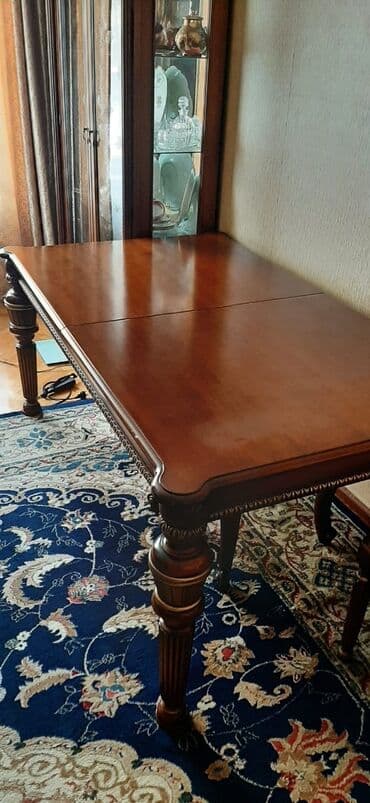 Комплекты столов и стульев: Гостиный стол, Раскладной, Дерево, Прямоугольный стол — 2