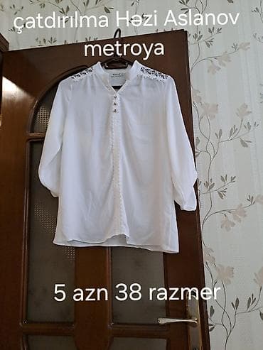 bot 38: Qadın köynək/bluz kolleksiyası 1) Naqişli, tropik motivli, qara-yaşıl — 4