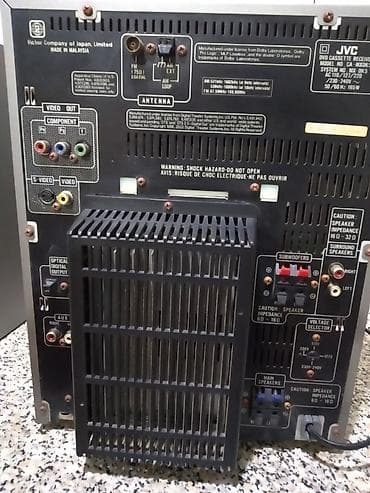 jvc maqintafon: Audio sistem JVC. CA MX DK 5 əla ishlək vəziyyəttə 4,500 watt — 6