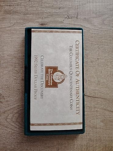 1992 ABŞ Xatirə Gümüş Dollar – Columbus Quincentenary Proof(26.73 — 4