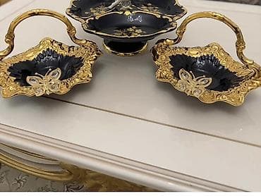 qara encir: Tort və şiriniyyat qabı, rəng - Qara, Keramika — 1