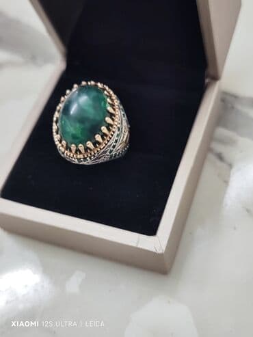 yantar üzük: Üzük, Gümüş, 925 Əyar — 3