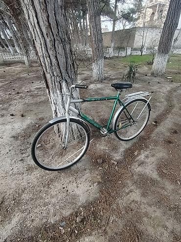 Velosiped aksesuarları: Şəhər/klassik tip velosiped - Rəng: yaşıl gövdə, gümüşü çəngəl və — 1