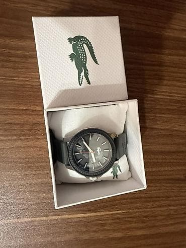 lacoste ətir: Lacoste kişi qol saatı - Rəng: tam qara (gövdə, çərçivə və silikon — 5