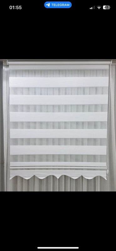 yataq otağı üçün pərdələr: Zebra jalüz pərdələr - İkili qatlı zebra sistemi: işıq-keçirən tül — 4