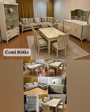 İşlənmiş, Masa və oturacaqlar, Divan, TV stend, Kredit yoxdur