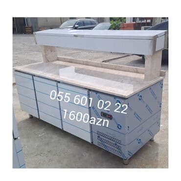 Peşəkar mətbəx üçün soyuduculu iş masası və üst vitrin - Material