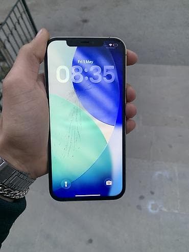 iphone 15 pro 2 el: IPhone 12 Pro Max, 256 GB, Qızılı, Zəmanət, Qırıq, Simsiz şarj — 5