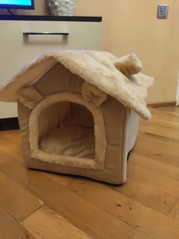 itler golden: Yumuşaq ev şəklində heyvan evi – pişik və kiçik itlər üçün. - — 2