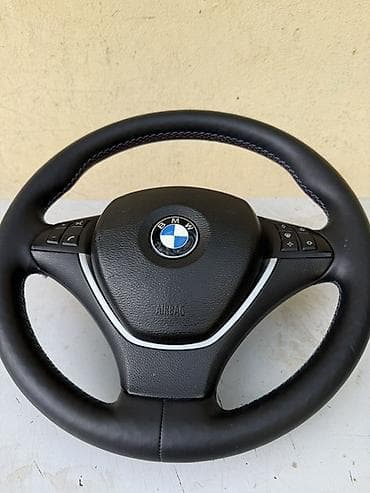 avtomobil diski: BMW sükan çarxı – orijinal e-70 x5 - Material: qara dəri (eleqant — 2