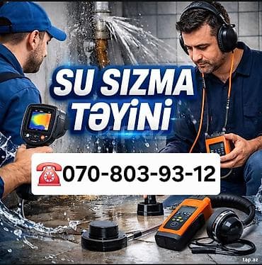 su sızmasının tapılması: Su sızmasının dəqiq təyini (su sizma teyini) Təsvir: - Divar, döşəmə — 3