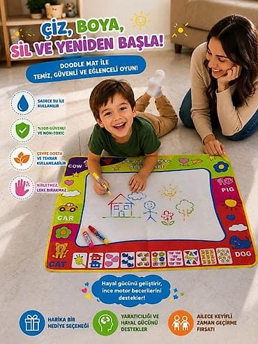 matlar: Su ilə Rəsm Doodle Mat – təkrar istifadə oluna bilən su ilə çəkilən — 1