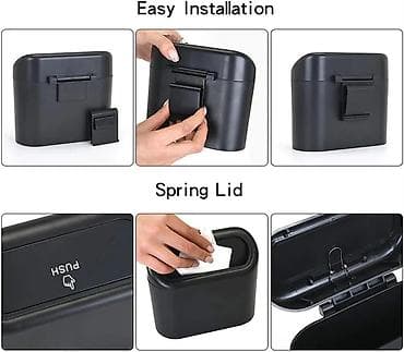 Транспорт: Avtomobil üçün kompakt zibil qutusu - Material: möhkəm plastik - — 1