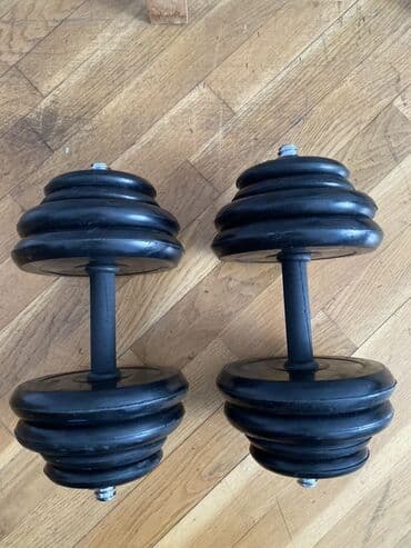 Tənzimlənən dambbell dəsti - 2 ədəd dambbell - Qara rəngli, mərtəbəli