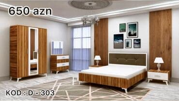 qiz ucun kravatlar: 2 təknəfərlik çarpayı, Dolab, Komod, 2 tumba, Türkiyə, Yeni — 2