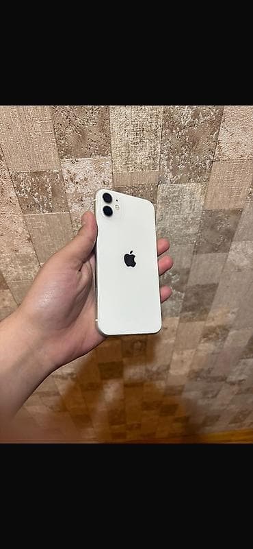 IPhone 11, 128 GB, Ağ, Zəmanət, Simsiz şarj, Face ID
