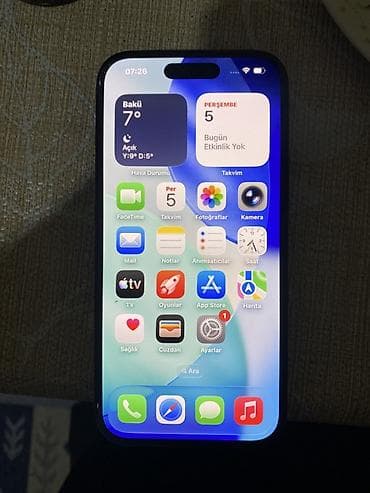 ikinci el 11: IPhone 15, 128 GB, Qara, Zəmanət — 3