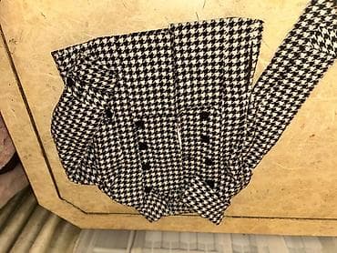 ucuz paltolar: Qadın paltosu – qara-ağ “houndstooth” (quşdişi) naxışlı - Model — 4