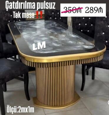 oturaca: Qonaq masası, Yeni, Açılmayan, Mərmər, Dördbucaq masa — 1