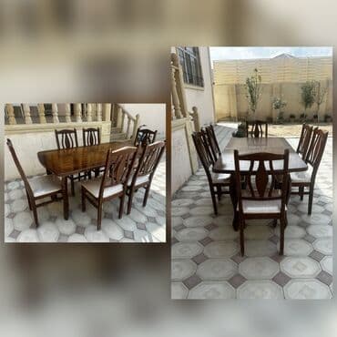 стул: Qonaq otağı üçün, İşlənmiş, 6 stul — 1