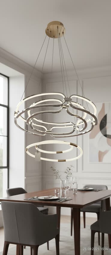 tavan işıqları: Çılçıraq, 10 və daha çox lampa, Metal — 1