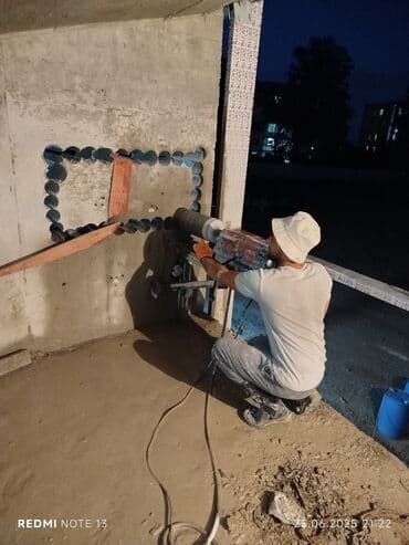 qabyuyan təmiri: #Betonkesme #betondeşmə Beton kubik kərpic - dən kəsim deşim — 18