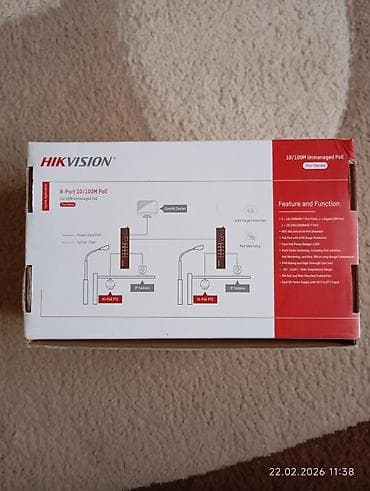 kamera polaroid: Hikvision 8-Port 10/100M PoE (Pro-Series) – 10/100M Unmanaged PoE — 1