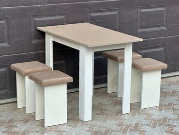 yazı masa: Mətbəx üçün, 4 stul — 1