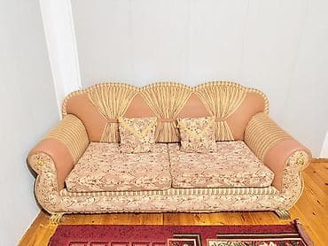 İşlənmiş, Klassik divan, 2 kreslo, Bazasız, Açılan