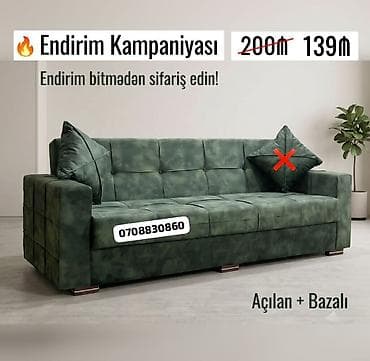 divan ustu: Di̇van-kravat, Yeni, Açılan, Bazalı, Parça, Ödənişli çatdırılma — 6