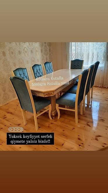 bag stullari: 6,stulla 480azn — 1