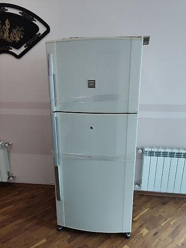 İşlənmiş 2 qapılı Sharp Soyuducu Satılır, rəng - Ağ, Təkərli