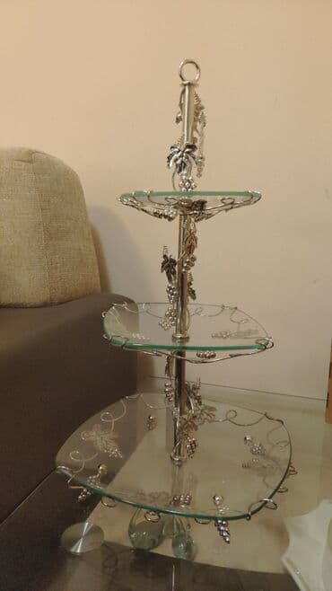 çərəz qablari: Tort və şiriniyyat qabı, rəng - Ağ — 1