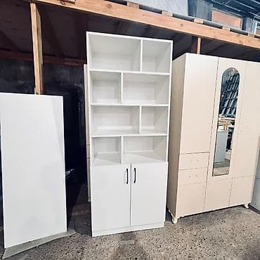 balaca skaf: Ağ rəngdə çoxfunksiyalı kitablıq/raflı dolab. - Üst hissədə müxtəlif — 1