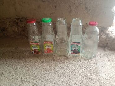 şırım açan: Şüşə butulkalar dəsti - Həcmi: 1 litr (etiketdə “Bizim Tarla” – — 1