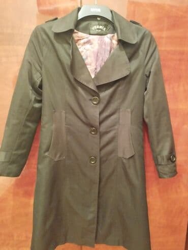 женские утепленные плащи: Плащ, L, цвет - Черный — 10