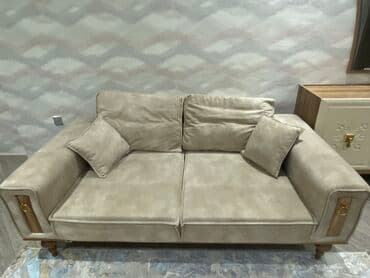 диван престиж: Диван, Б/у, Раскладной, Без подьемного механизма, Велюровая ткань, Нет доставки — 2