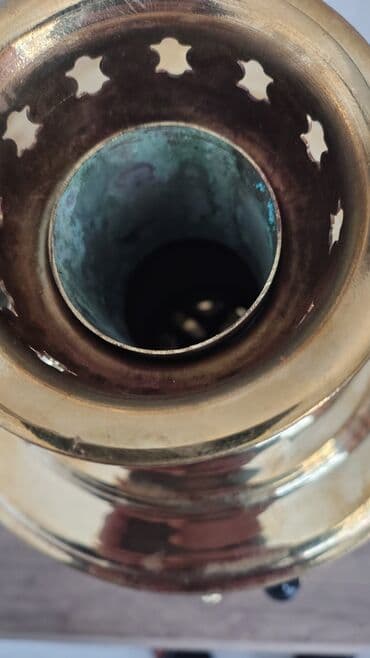 işlenmiş samavar: İşlənmiş Od Samovar, 3 l, Pulsuz çatdırılma — 2