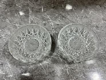 nerj su ceni: Sovet istehsalı xrustal stəkanlar, 6 ədəd. Stəkanları alana 6 ədəd — 4